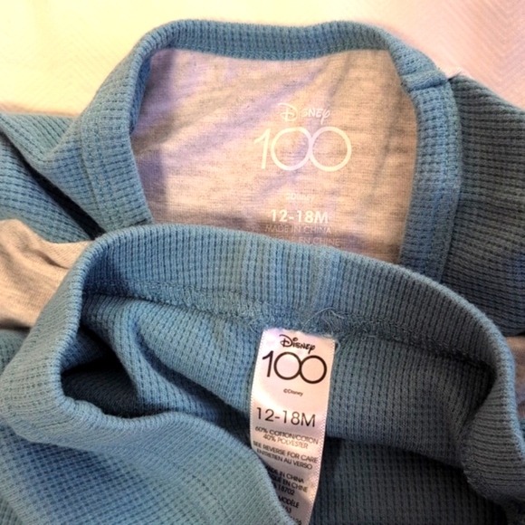 NEW disney 100 waffle knit graphic matching outfit set 12-18 months baby boy - Picture 3 of 7